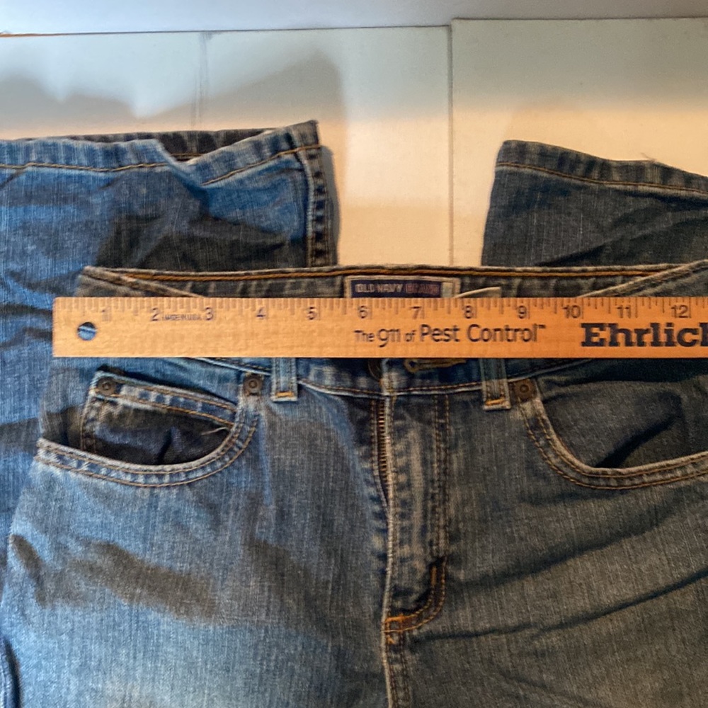 Vintage Old Navy Slim Distressed Flare Jeans - Picture 4 of 8
